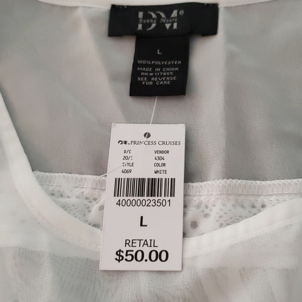 White sheer top - Picture 6 of 6